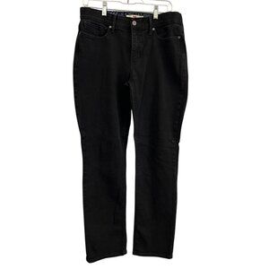 Levis Perfect Waist 525 Straight Leg Black Denim Jeans Women 12M Everyday Wear